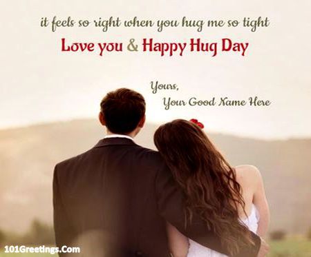 Hug Day Pics with Name